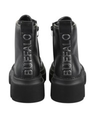 Stivaletto Donna Buffalo Mave Lace Up Vegan con Zip Black
