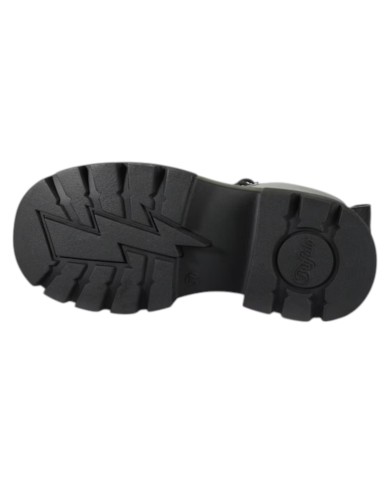 Stivaletto Donna Buffalo Mave Lace Up Vegan con Zip Black