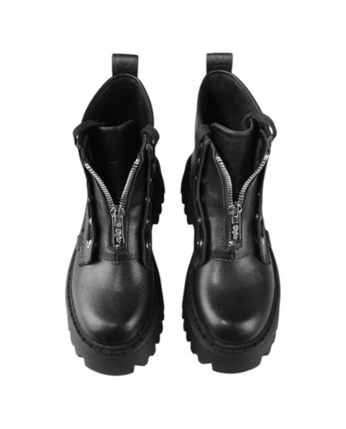 Stivaletto Donna Buffalo Aspen Front Zip Ve Vegan Black