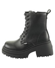 Stivaletto Donna Buffalo Bravr Lace Up Vegan Zip Black