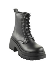 Stivaletto Donna Buffalo Bravr Lace Up Vegan Zip Black