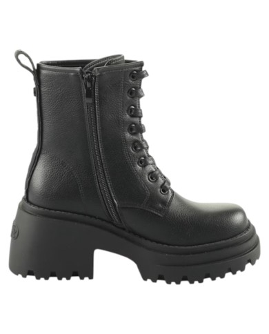 Stivaletto Donna Buffalo Bravr Lace Up Vegan Zip Black