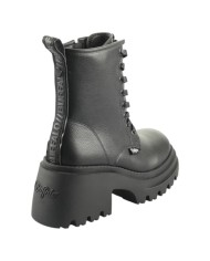 Stivaletto Donna Buffalo Bravr Lace Up Vegan Zip Black