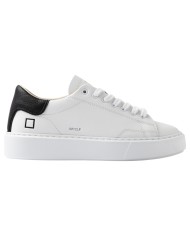 Sneaker Donna Date Sfera Calf Leather White Black