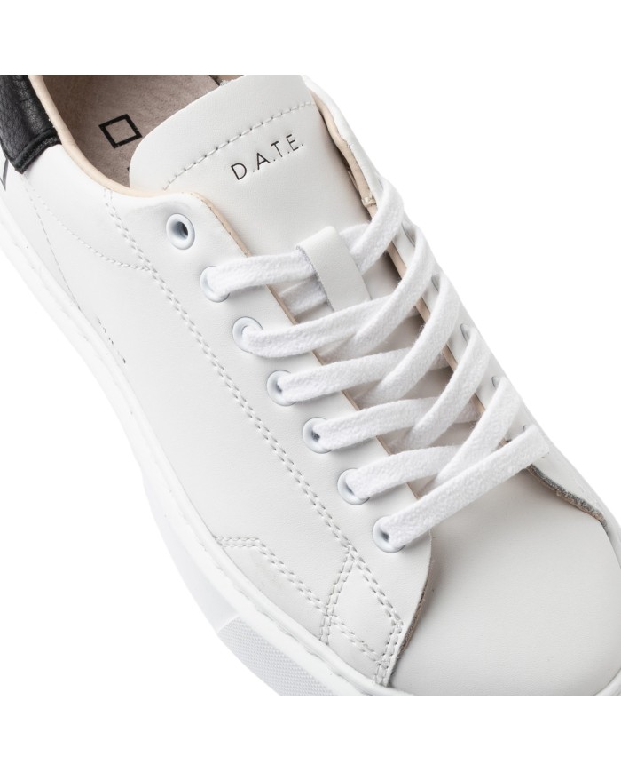 Sneaker Donna Date Sfera Calf Leather White Black
