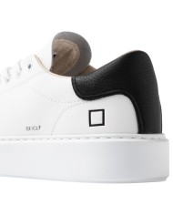 Sneaker Donna Date Sfera Calf Leather White Black
