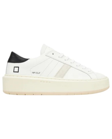 Sneaker Donna Date Hill Low Platform Leather Calf White Black