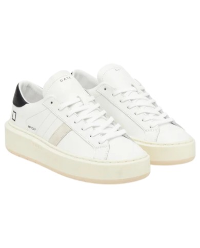 Sneaker Donna Date Hill Low Platform Leather Calf White Black