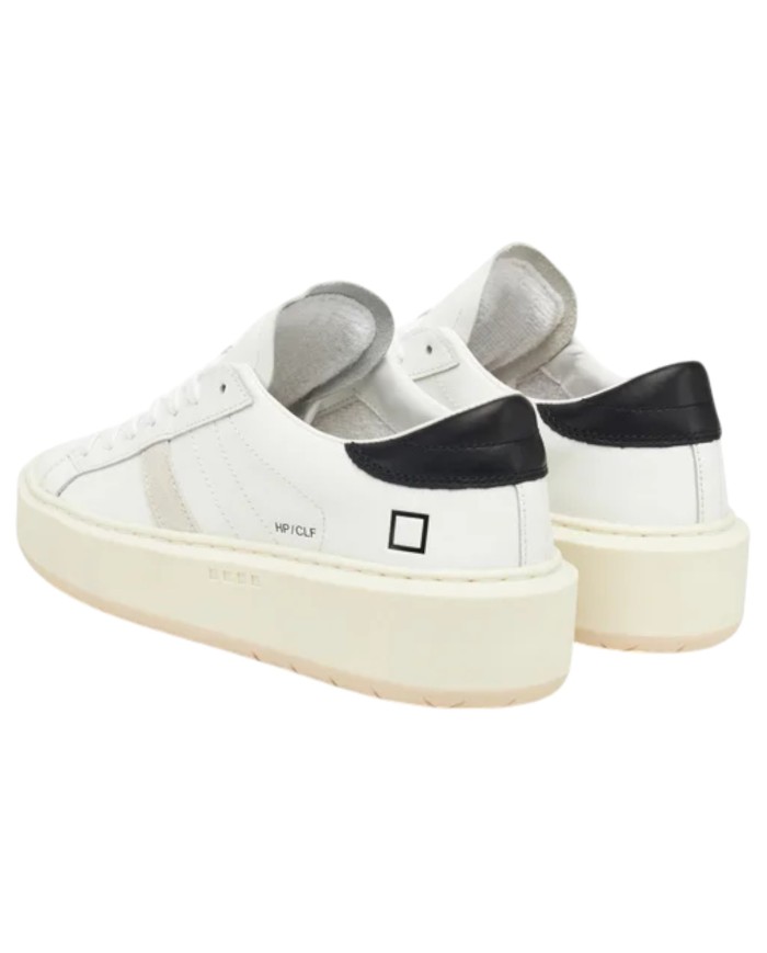 Sneaker Donna Date Hill Low Platform Leather Calf White Black