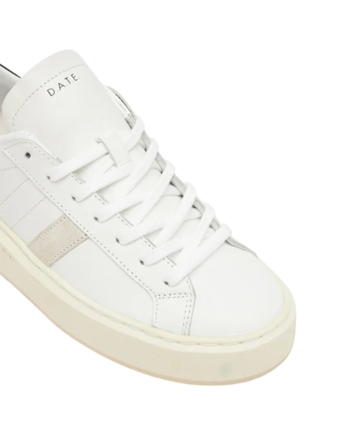 Sneaker Donna Date Hill Low Platform Leather Calf White Black