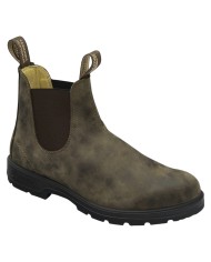 Stivaletto Uomo BlundStone 585 Classics Chelsea Elastic Sided Boots Lined Rustic Brown