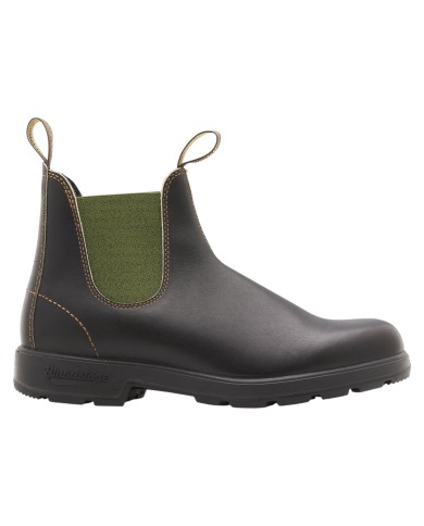 Stivaletto Uomo BlundStone 519 Originals Classics Chelsea Coloured Elastic Sided Boots Brown Leather & Olive