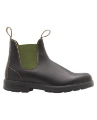 Stivaletto Uomo BlundStone 519 Originals Classics Chelsea Coloured Elastic Sided Boots Brown Leather & Olive