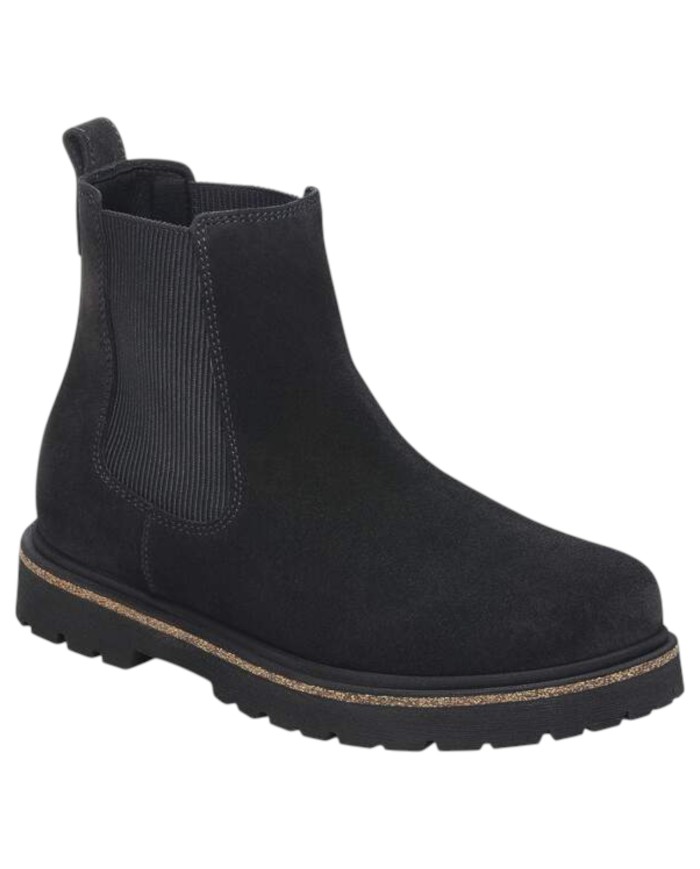 Stivaletto Uomo Birkenstock Highwood Beatles Slip On On Mid Camoscio Naturale Black