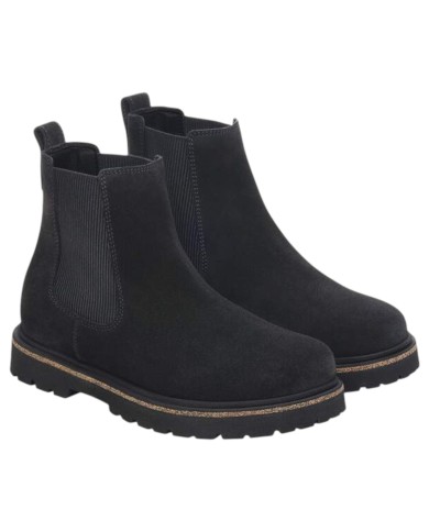 Stivaletto Uomo Birkenstock Highwood Beatles Slip On On Mid Camoscio Naturale Black