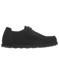 Scarpa Uomo Birkenstock Stringata Utti Lace Pelle Scamosciata Black
