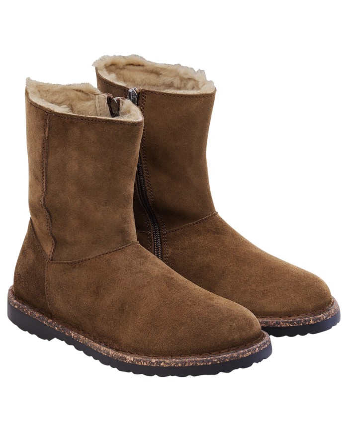 Stivaletto Donna Birkenstock Uppsala Zip Shearling Dark Tea beige