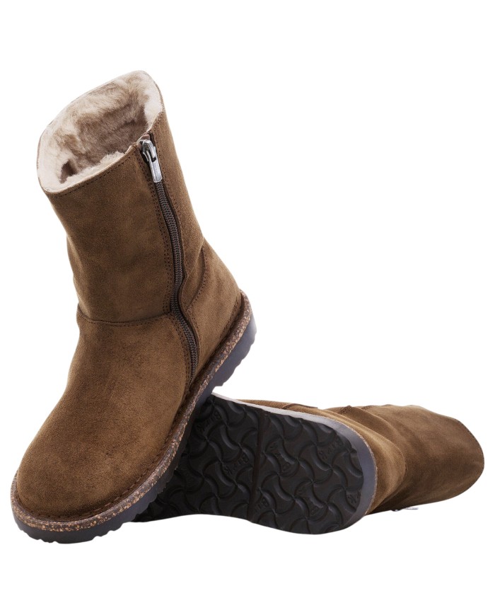Stivaletto Donna Birkenstock Uppsala Zip Shearling Dark Tea beige