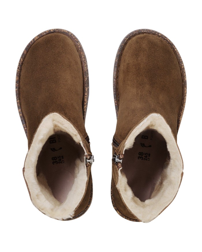 Stivaletto Donna Birkenstock Uppsala Zip Shearling Dark Tea beige