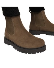 Stivaletto Uomo Birkenstock Highwood Beatles Slip On On Mid Camoscio Naturale Dark Tea