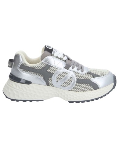 Sneaker Donna No Name Carter 2.0 Mesh Metal Leather Dove Silver