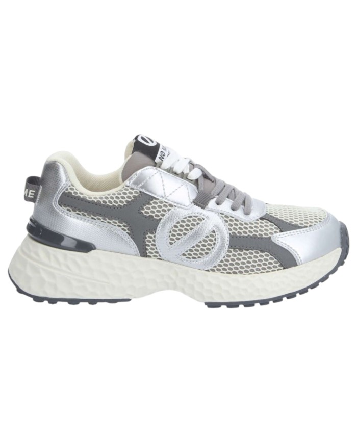 Sneaker Donna No Name Carter 2.0 Mesh Metal Leather Dove Silver
