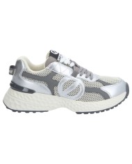 Sneaker Donna No Name Carter 2.0 Mesh Metal Leather Dove Silver