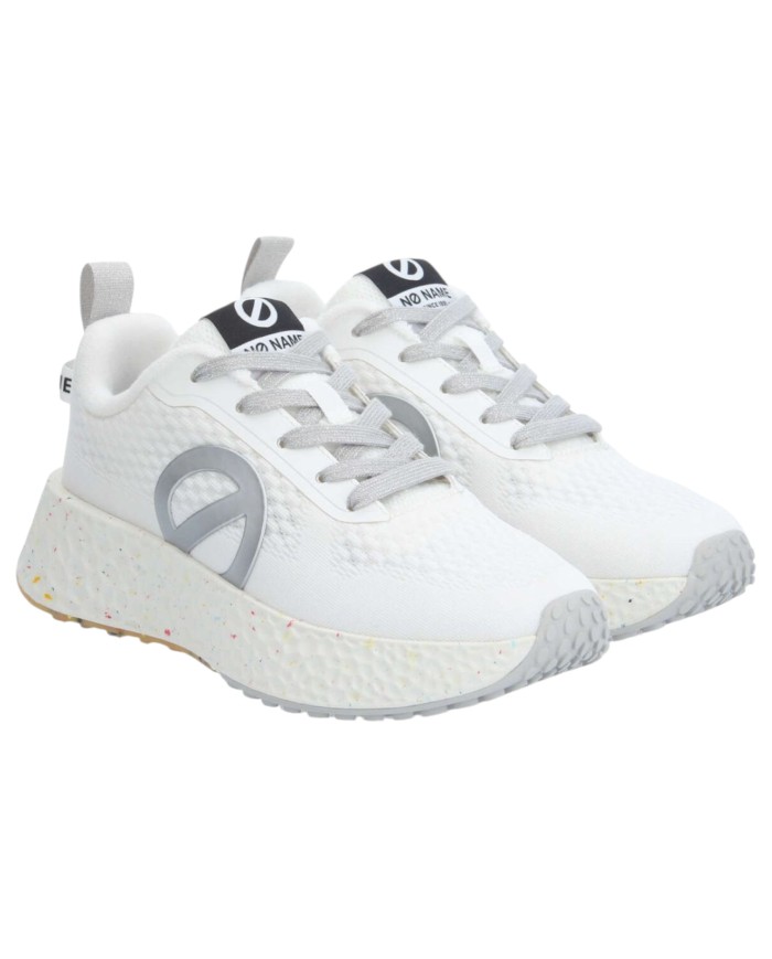 Sneaker Donna No Name Carter Fly Mesh White Silver
