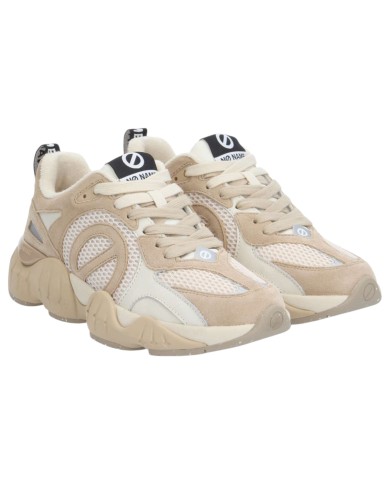 Sneaker Donna No Name Krazee Runner Mesh Suede Amande Dove