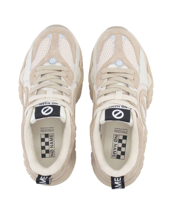 Sneaker Donna No Name Krazee Runner Mesh Suede Amande Dove