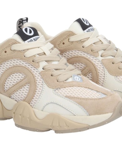 Sneaker Donna No Name Krazee Runner Mesh Suede Amande Dove