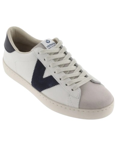 Sneakers Victoria Uomo Berlin Suede Leather White Blue