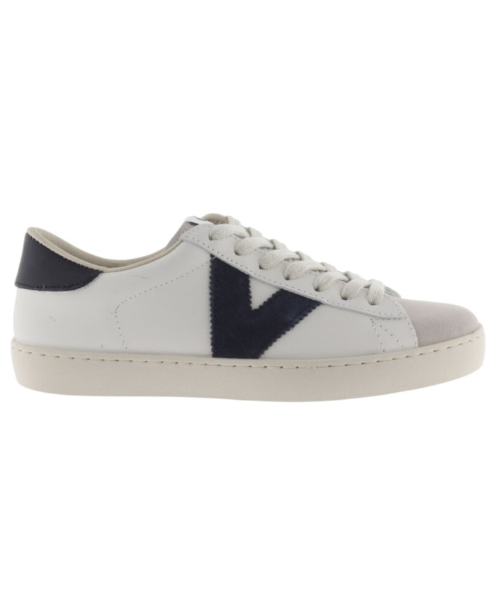 Sneakers Victoria Uomo Berlin Suede Leather White Blue