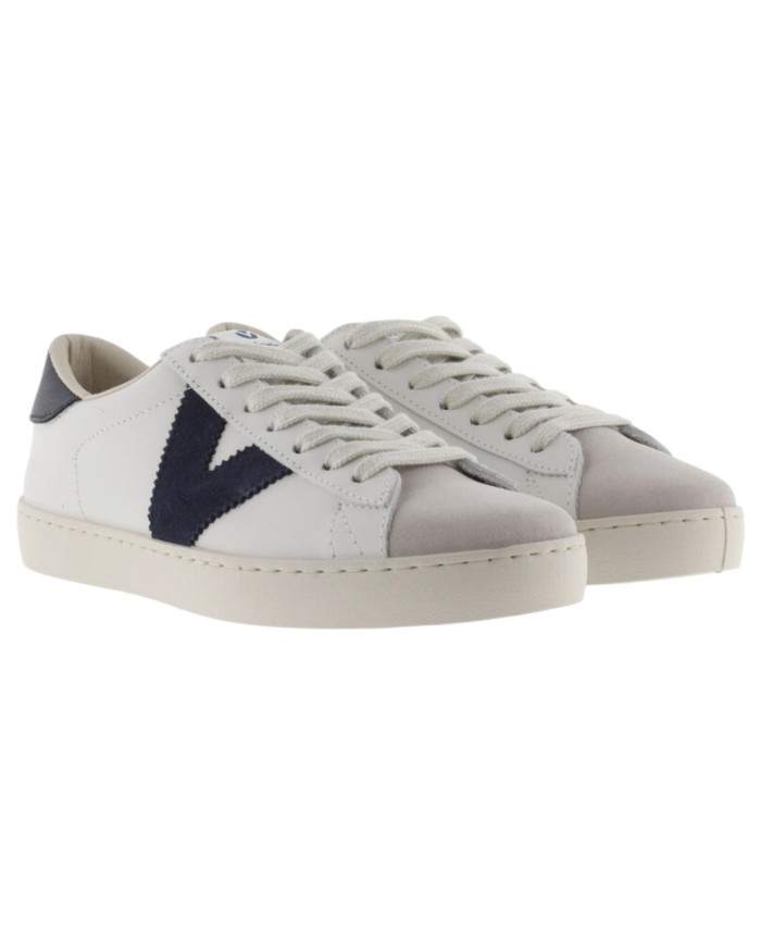Sneakers Victoria Uomo Berlin Suede Leather White Blue
