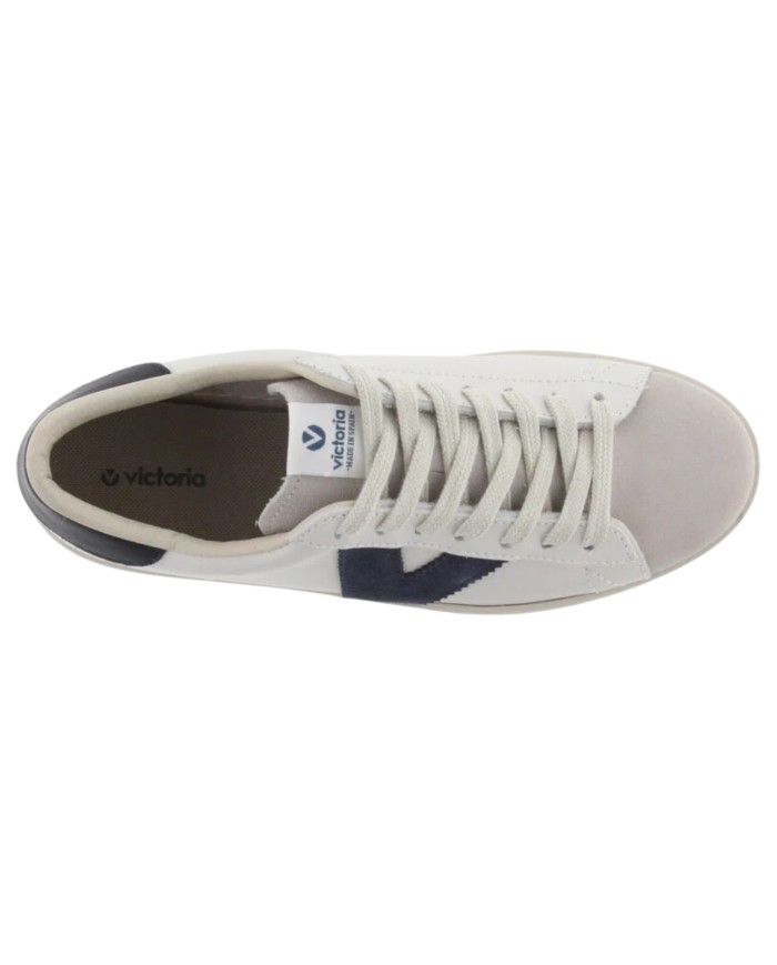 Sneakers Victoria Uomo Berlin Suede Leather White Blue