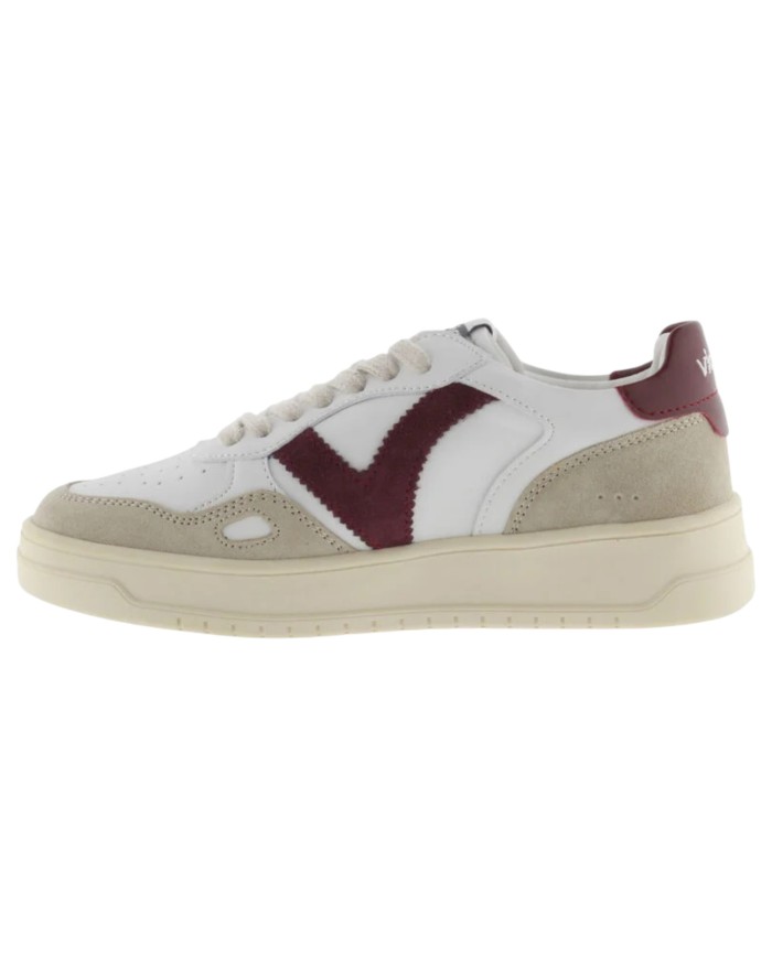 Sneakers Victoria Donna Seul Suede Leather White Bordeaux