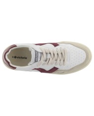 Sneakers Victoria Donna Seul Suede Leather White Bordeaux