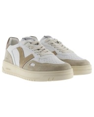 Sneakers Victoria Donna Seul Suede Leather White Beige