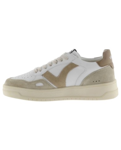 Sneakers Victoria Donna Seul Suede Leather White Beige