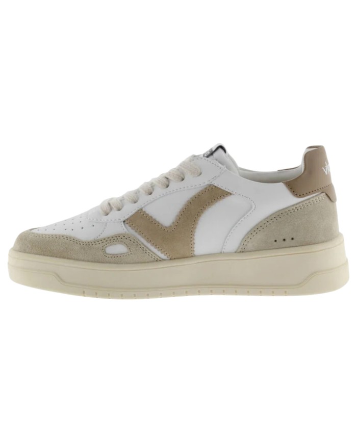 Sneakers Victoria Donna Seul Suede Leather White Beige