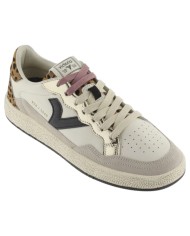 Sneakers Victoria Donna Smash Animal Print Leather Cream