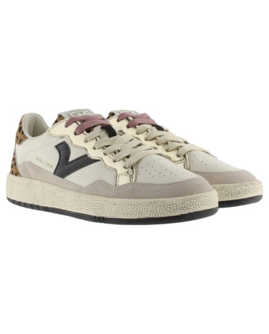 Sneakers Victoria Donna Smash Animal Print Leather Cream