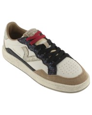 Sneakers Victoria Donna Smash Glitter Leather White Taupe