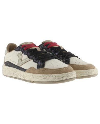 Sneakers Victoria Donna Smash Glitter Leather White Taupe