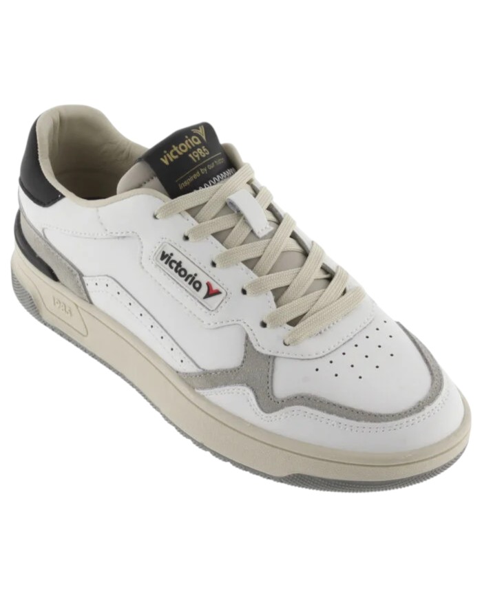 Sneakers Victoria Uomo C80 Classic Suede Leather White Black