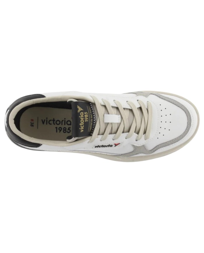 Sneakers Victoria Uomo C80 Classic Suede Leather White Black