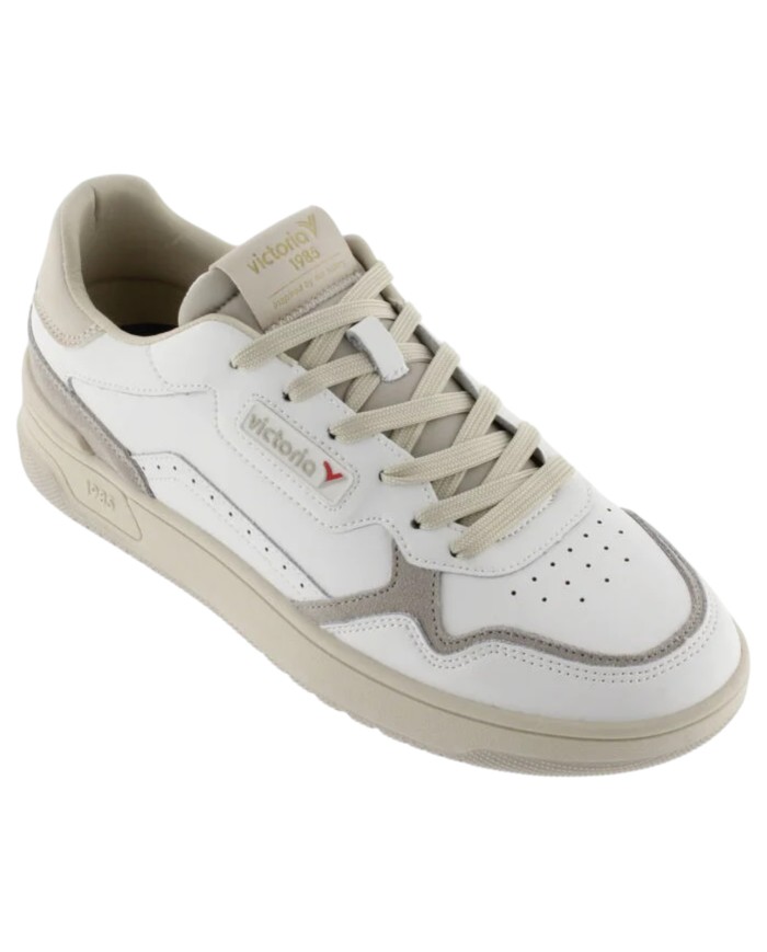 Sneakers Victoria Uomo C80 Classic Suede Leather White Grey