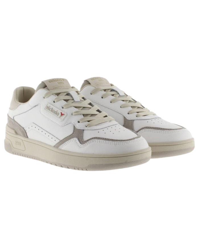 Sneakers Victoria Uomo C80 Classic Suede Leather White Grey