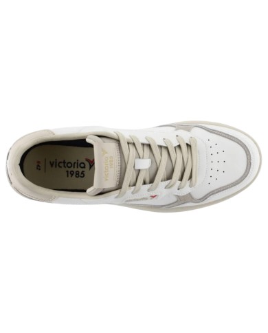 Sneakers Victoria Uomo C80 Classic Suede Leather White Grey