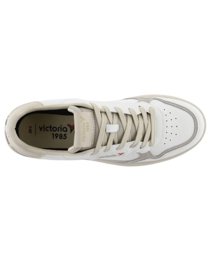 Sneakers Victoria Uomo C80 Classic Suede Leather White Grey